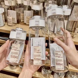 Bouteille d'eau portable simple, tasse en plastique résistante à la chaleur de 500 ml pour les sports d'été pour femmes - Product Image 2