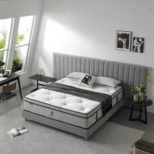 Handmade High Quality Latex Mattresses 5 Zone Pocket Spring King Size Bed