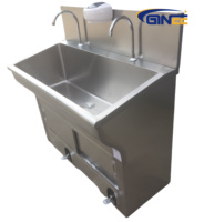 Ginee Med. Évier médical pour le lavage des mains avec capteur et robinet à commande au genou pour salle d'opération hospitalière