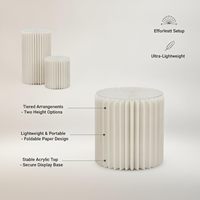 Support à gâteau cylindrique pliable, colonne décorative pour fêtes, mariages et événements, design élégant pour des présentoirs de table raffinés