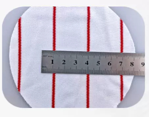 Tela de malla de poliéster de 230 g de venta directa de fábrica para camisetas de béisbol, tejido de punto con rayas negras/blancas, stock listo para pedidos al por mayor y lotes mixtos. - Product Image 6
