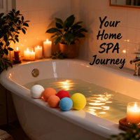 Bombe de bain 2-en-1 aux huiles essentielles pour un nettoyage en profondeur et une nutrition de la peau, 75g, coffret cadeau SPA relaxant