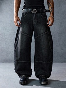 Tùy Chỉnh Mỹ Phong Cách Đường Phố Cổ Điển Rửa Đau Khổ Jeans Kỹ Thuật Số Trực Tiếp In Ấn Cánh Đồ Họa In Người Đàn Ông Của Loose Denim Jeans - Product Image 3