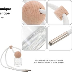 10ml Car Hanging Air Freshener Clear Eco-friendly Glass Screw Cap Matte <b>Diffuser</b> Scents Perfume <b>Bottles</b> - Product Image 3