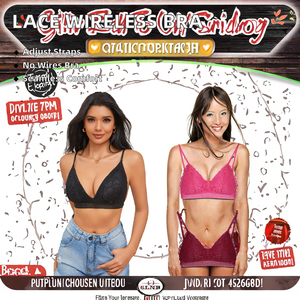 Women's Teenagers Solid Adjusted-straps Seamless <b>Thin</b> Non-Padded Wireless Lace Bra Sexy - Product Image 2