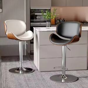 D New Modern Industrial <b>Dining</b> Kitchen Cafe Chairs Backrest Restaurant Industrial Bar Wood <b>Stool</b> - Product Image 6