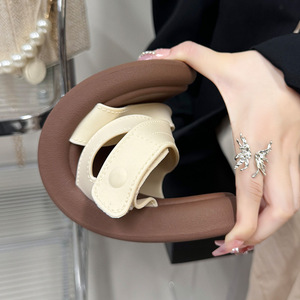 2026 Summer Women Slippers Internet Celebrity Thick Sole Comfort Fashion Outer Wear Versatile One Band Beach Sandals Shoes - Product Image 2
