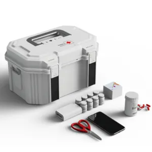 ABS 용품 응급 처치 키트 약 상자 자동차 가정 야외 작업장을위한 의료 용품 의료 보관 상자