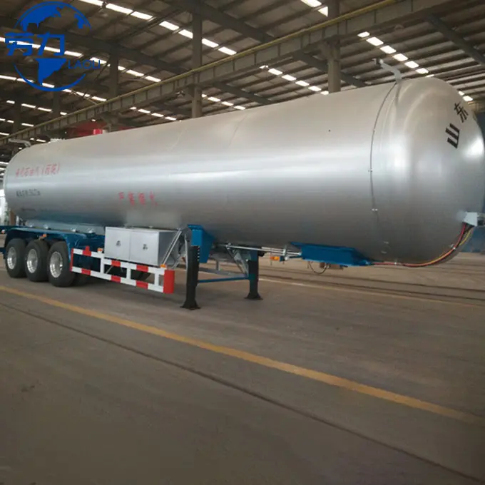 55,000L LPG tanque de gás semi reboque/LPG petroleiro para o transporte de gás