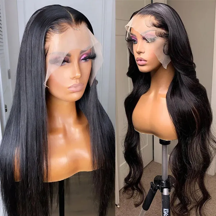 13*6 Full Lace Front Transparent For Black Women 13*6 Lace Frontal Natural Human Hair Wigs Wholesale