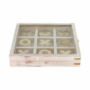 Scatola Decorativa in Legno per Gioco del Tris, Gioco da Tavolo Classico Minimalista, Decorazione per Tavolino da Caffè e Soggiorno - Product Image 3