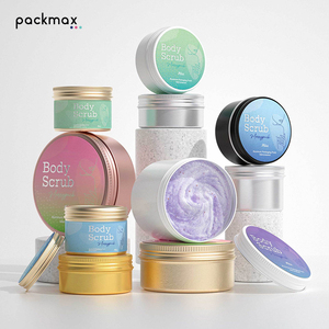 Pot en aluminium en stock pour gommage corporel, lotion, nettoyant visage - Boîte en fer blanc étanche, résistante à l'humidité, rechargeable, personnalisable - Product Image 3