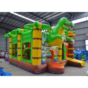 Chất lượng cao nhà bị trả lại khủng long công viên lâu đài bouncy Chateau Inflatable Bouncer trượt Combo thương mại Inflatable lâu đài trượt - Product Image 4