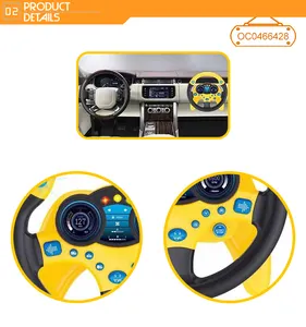 Детский Электронный интерактивный симулятор рулевого колеса, игрушки для автомобильного сиденья с звуками