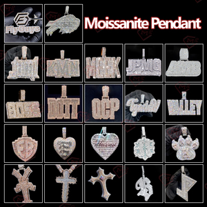 Mặt dây chuyền Moissanite cao cấp phong cách Hiphop mạ vàng hồng bạc 925, thiết kế đầu lâu 3D, đá Moissanite VVS tùy chỉnh - Product Image 5