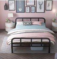 Lit pliant, lit simple en bois massif, lit de sieste domestique, lit double simple pour chambre, cadre de lit en panneau rigide pour dortoir