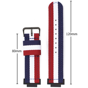 Bracelet de <span class=keywords><strong>montre</strong></span> en tissu de nylon de toile de rayure colorée de mode pour les bracelets de <span class=keywords><strong>montre</strong></span> <span class=keywords><strong>Casio</strong></span> GA2100 DW5600 16mm avec l'adaptateur en <span class=keywords><strong>plastique</strong></span> - Product Image 6