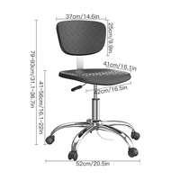Chaise de laboratoire ESD avec coussin antistatique, mobilier de bureau en métal réglable, design moderne pour laboratoire, atelier et hôpital