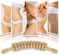 Outil de Massage en Bois Courbé pour Thérapie, Rouleau Anti-Cellulite Manuel, Bâton de Point Gâchette, Drainage Lymphatique, Libération Musculaire