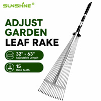 SUNSHINE Régler le râteau à feuilles de jardin manche en aluminium