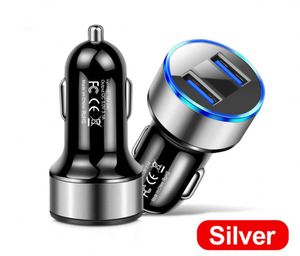 อะแดปเตอร์ชาร์จในรถยนต์แบบแม่เหล็กคู่ QC3.0 2.4A ชาร์จเร็ว 15W ดิจิตอล รูปทรงกลม สำหรับช่องจุดบุหรี่ - Product Image 2