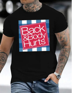 T-shirt d'été pour homme, style streetwear, impression numérique graphique couleur, 100% coton, écologique - Product Image 2