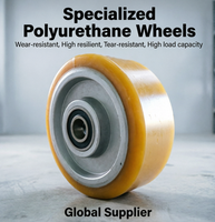 Longue durée de vie 150x55/60-25 mm HY Référence Roue de soutien en polyuréthane PU 1694817 avec roulement 6005