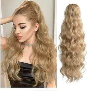 Extension per Coda di Cavallo con Clip a Artiglio in Fibra Sintetica Riccia Resistente al Calore Parrucca Lunga per Coda di Cavallo Ignifuga - Product Image 4