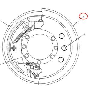 Tambour de frein JuFeng Forkliftpart D10080122 pour Doosan Daewoo 5-7 tonnes D50 D70, pièce de rechange pour roue avant - Product Image 5