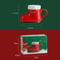 Tasse à café en céramique rouge de Noël personnalisée et créative de 15 oz, tasse à expresso, tasse à lait, tasse à dessert, tasse à thé, décoration de vacances, verre avec poignée