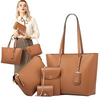 Sac fourre-tout en cuir véritable, ensemble de luxe décontracté 3 pièces, fermeture ouverte, imperméable, grande capacité, sacs à bandoulière pour femmes