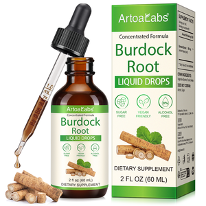 Tintura Líquida de Raiz de Bardana ArtoaLabs, Pacote de Marca Privada, Suplemento Herbal de Tintura de Raiz de Bardana - Product Image 1