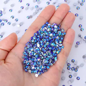 SS3-SS50 Bulk Rhinestones Wholesale Glass Rhinestones Flat Back Non Hotfix Glitter Diamond Stone For Garment Nail ArtT