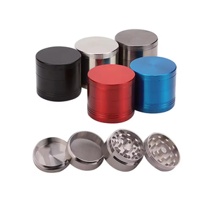 40mm Metal Zinc Alloy <b>Herb</b> <b>Grinder</b> Hot Selling 4-Layer Flat Tobacco <b>Grinder</b> Custom Logo Portable Smoke <b>Grinder</b> - Product Image 2