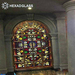 Hexad Tùy Chỉnh Tiffany Rắn Kính Kính Cửa Sổ Cửa Thân Thiện Với Môi Không Thấm Nước Truyền Thống Thiết Kế Nhà Thờ Rèm Tường - Product Image 1