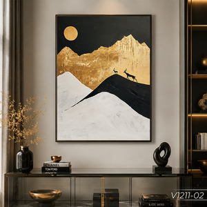 Premium Abstract Silk <b>Painting</b> Wall Art Decor Handmade Silk Landscape Wave Art Vietnam Factory OEM ODM Supplier Model V1211-02 - Product Image 5