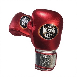 Guantes de Boxeo Profesionales Personalizables, Sin Boxeo No Hay Vida, 100% Cuero Genuino, Cierre de Cordones y Correas, para Sparring - Product Image 5