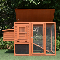 Poulailler en bois maison Cage clapier à poulet avec nichoir zone de course cage à poule toit étanche treillis métallique course ferme avicole
