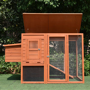 Poulailler en bois maison Cage clapier à poulet avec nichoir zone de course cage à poule toit étanche treillis métallique course ferme avicole - Product Image 4