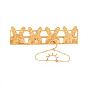 Hermosa Estante de Pared de Ratán Hecha a Mano, Estilo Bohemio, para Habitación de Bebé, Almacenamiento Natural Tejido para Guardería, Diseño Suave y Encantador - Product Image 1