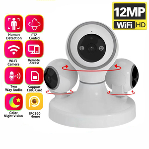 Regis 12MP Wifi ip camera an ninh với ba ống kính PTZ trong nhà 360 không dây CCTV Video tầm nhìn ban đêm con người phát hiện được xây dựng trong mic - Product Image 2