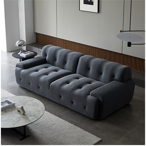 Sofá nórdico de tres personas, sillón individual wabi-sabi Net, onda roja - Product Image 1