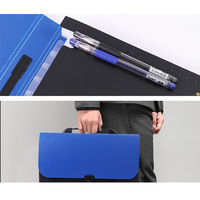 Foska – Classeur extensible A4 de bonne qualité, 13 compartiments transparents colorés, avec poignée, étanche, pour l'école et le bureau