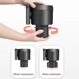 Plus Integral Upgraded Universal Car Cup Holder Cell Phone Mount Expander Organizer With Adjustable Base For Large Cups