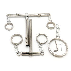 Kit de Restricción de Acero Premium con Tornillos, Collar Ajustable para Él y Ella, Esposas, Grilletes para Tobillos, Equipo Industrial BDSM para Juegos de Rol - Product Image 3