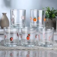 Open-mouth kristallen glazen 3D handgeperste bloemmotief gekleurde stippen gepersonaliseerde glazen bekers glazen kaarsenhouders creatieve glazen beker
