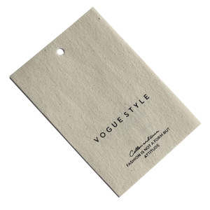 Custom Cotton Linen Canvas Hang Tag with Logo Screen Printed Garment Swing Tag Luxury Women's <strong>Clothing</strong> Brand Label Maker - Product Image 3