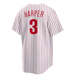 Camisetas de béisbol cosidas para <span class=keywords><strong>hombre</strong></span> 3 Bryce <span class=keywords><strong>Harper</strong></span> 7 Trea Tur-ner 17 Rhys Hoskins 12 Kyle Schwarber Philadelphia - Product Image 3