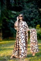 Robes et Gowns de Luxe pour Femmes, Imprimées en Polyester, Respirantes, de Créateur, avec Foulard, Style Africain Ample
