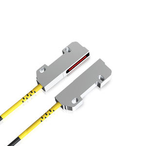 Capteur à fibre optique à panneau plat pour détection large surface, capteur de type bannière, capteur amplificateur à fibre optique à faisceau traversant, avec câble de 2m - Product Image 1